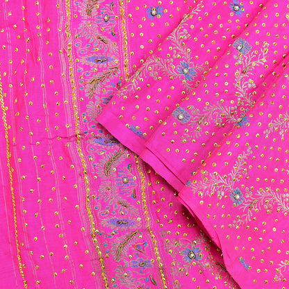 Indian Vintage Dupatta Pink Long Stole Pure silk Woven Brocade Banarasi Scarves Veil Scarf Wrap Hippie Boho Soft Floral Zari
