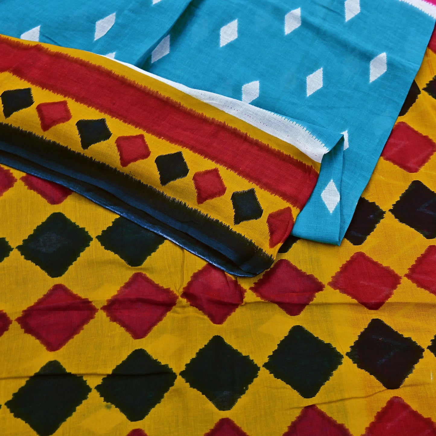 Indian Vintage Sari Multi Printed 100% Pure Cotton Saree Craft Fabric 5Yd Soft Sewing Sarong Wrap Boho Stripes Dress making Quilting