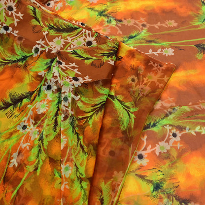Vintage Sari Multi Chiffon Printed Saree Sewing 5yd Craft Soft Dress Designing for Crafting Floral Dress Making