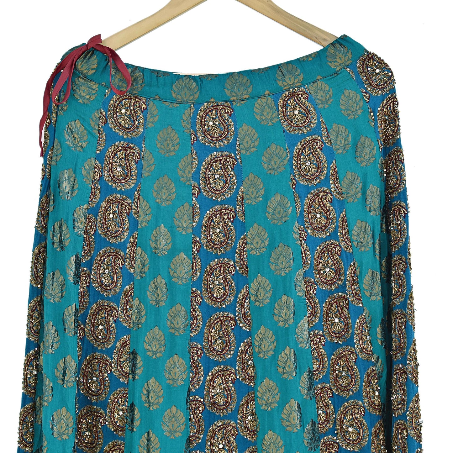 Indian Heavy Wedding Green Silk Hand Embroidered Lehenga/Skirt Designer By Manish Malhotra Bridal Wear Zardozi/ Dabka