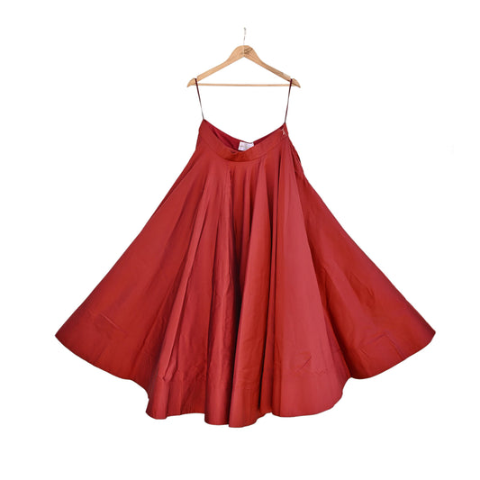 Designer Manish malhotra Maroon Raw Silk Skirt Heavy Embroidered Bridal Lehenga Bottom party wear Couture Outfit