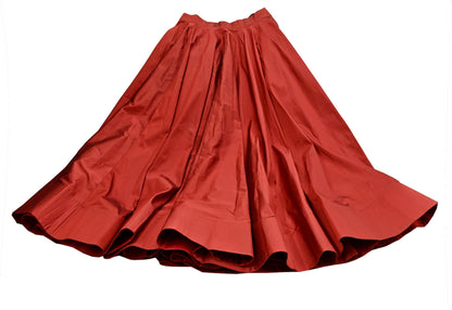 Designer Manish malhotra Maroon Raw Silk Skirt Heavy Embroidered Bridal Lehenga Bottom party wear Couture Outfit