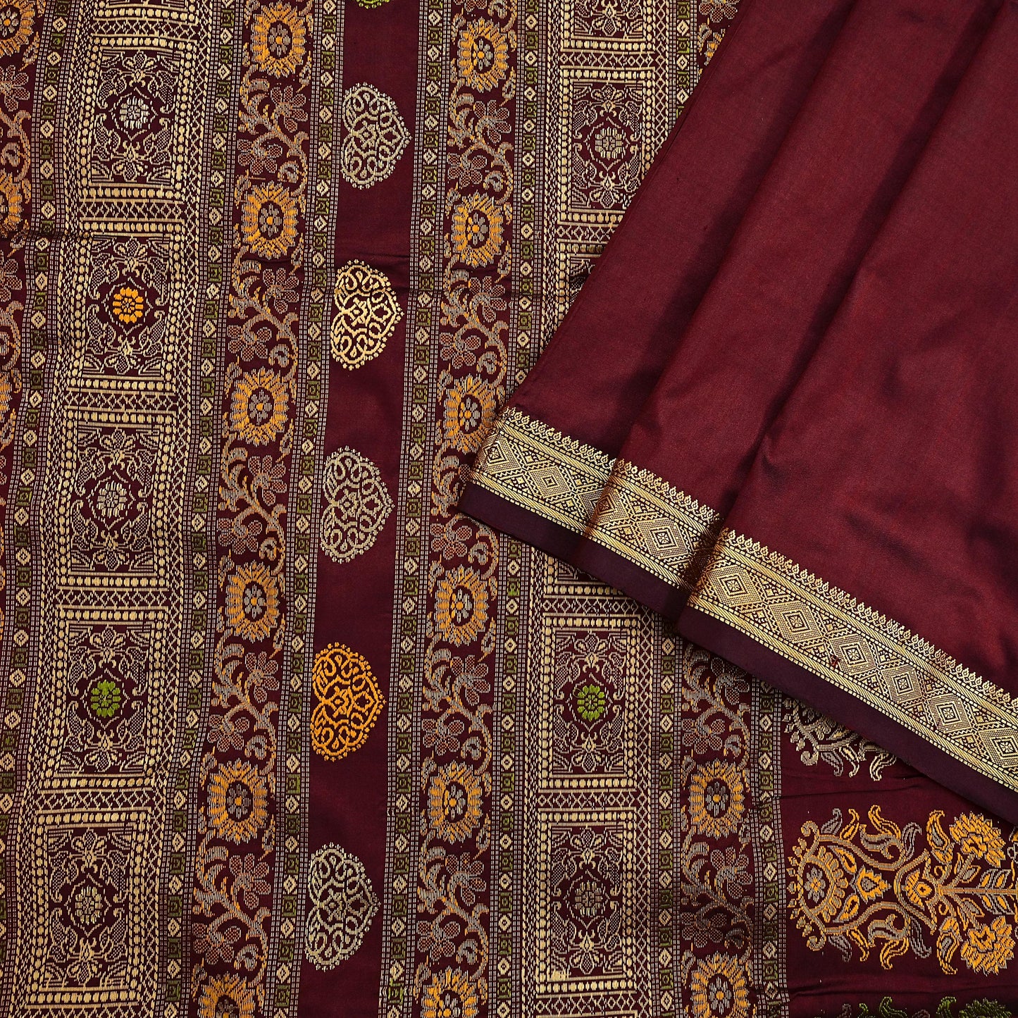 Indian Vintage Heavy Sari Maroon Kanjivaram Saree 100% Pure Silk Zari 5Yd Crafting Dress making For Crafting Quilting Upcycle