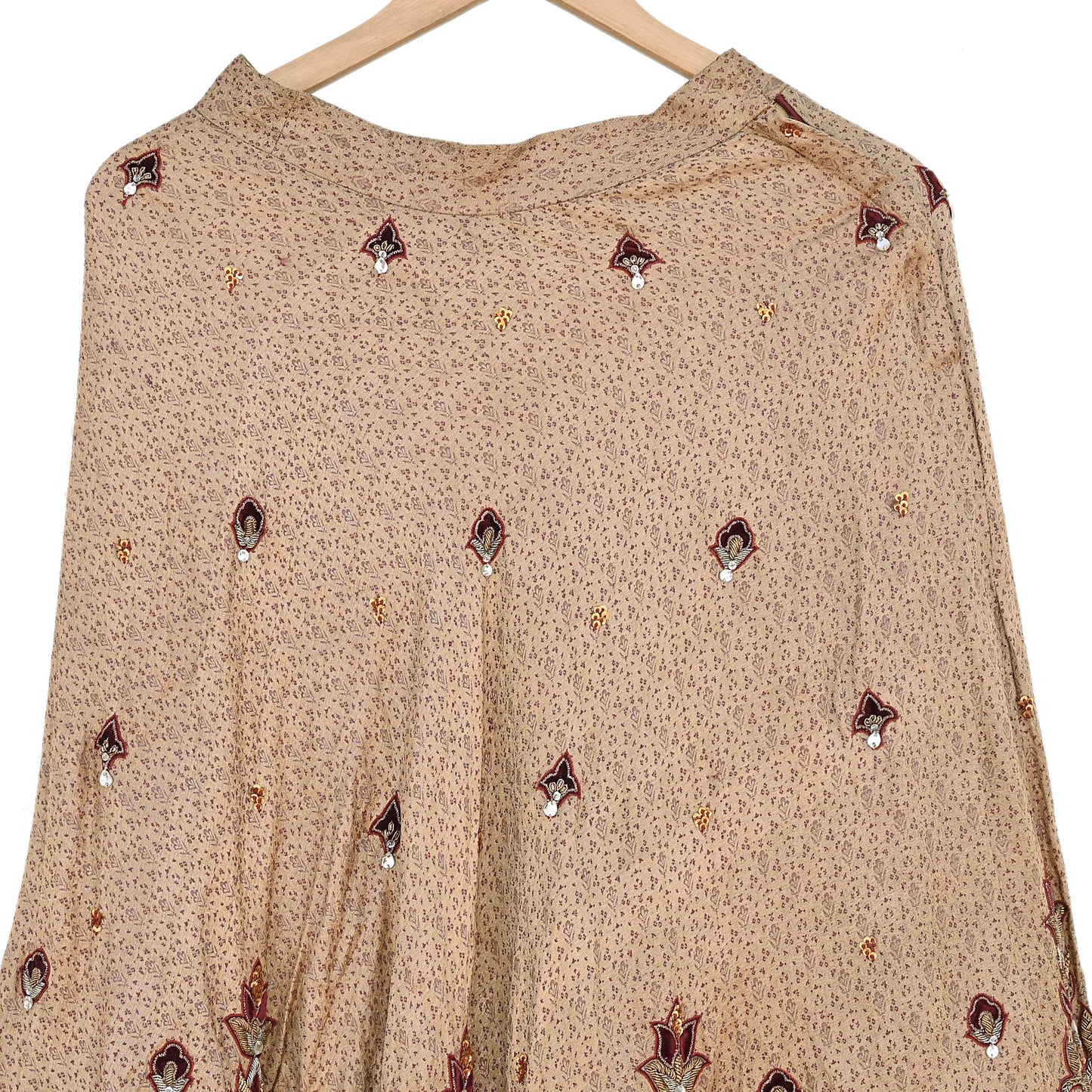 Party wear Heavy Beige Pure Satin Silk Hand Embroidered Lehenga Skirt by Designer Tarun Tahiliani Bridal Wear Indian Couture Fashion