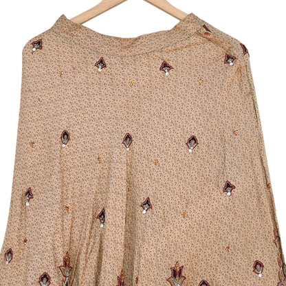 Party wear Heavy Beige Pure Satin Silk Hand Embroidered Lehenga Skirt by Designer Tarun Tahiliani Bridal Wear Indian Couture Fashion