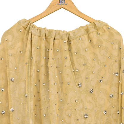 Party wear Heavy Yellow Net Hand Embroidered Lehenga Skirt by Designer Shrutika Bridal Wear Fashion