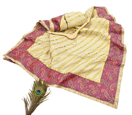 Indian Vintage Heavy Sarees Ivory Pure Cotton Hand Embrooidered Sari 5yd Ethnic Floral Craft Fabric Dress making Upcycle