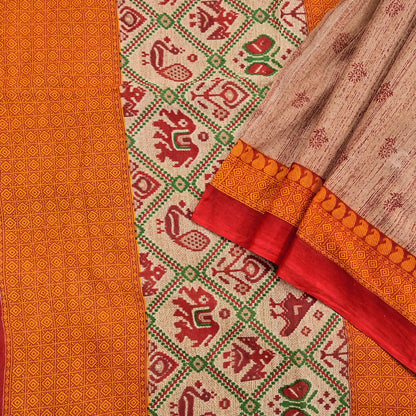 Indian Vintage Sari Brown Printed 100% Pure Cotton Saree Craft Fabric 5Yd Soft Sewing Sarong Wrap Boho Dress Making Quilting