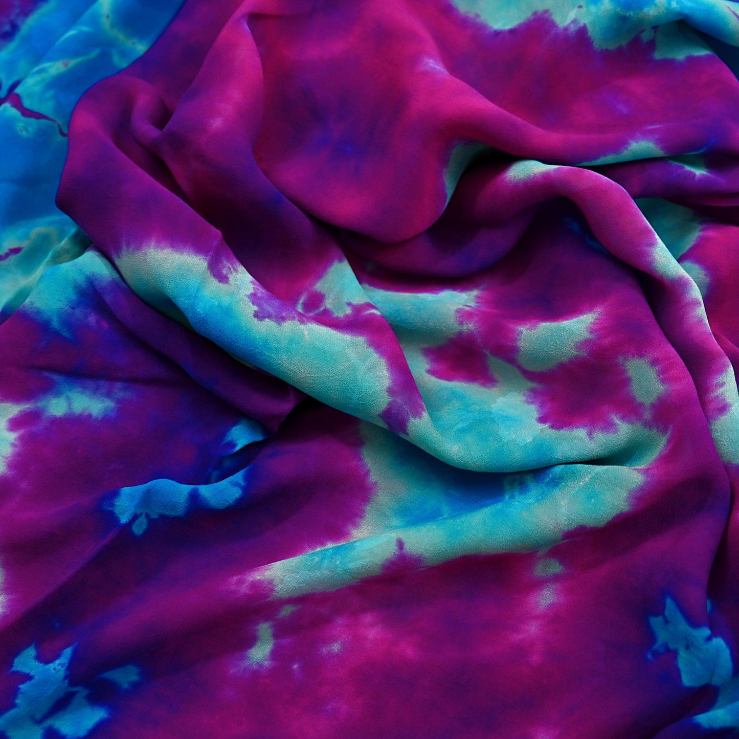 Indian Vintage Purple & Blue Saree Pure Georgette Silk Leheria Tie-dye Printed Sari Craft Fabric Sewing 5Yard Soft Light Sari Dress Making