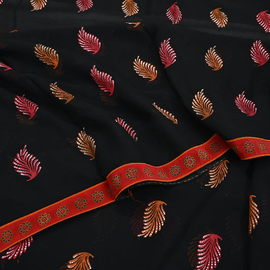 Indian Vintage Sari Pink Pure Silk Hand Woven/Hand Painted Sarees Craft Fabric 5Yd Sewing Ethnic Dress making For Crafting