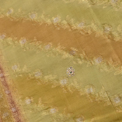 Indian Vintage Green Dupatta Long Stole Pure Silk Hand Embroidered Scarves Veil Scarf Wrap Hippie Boho