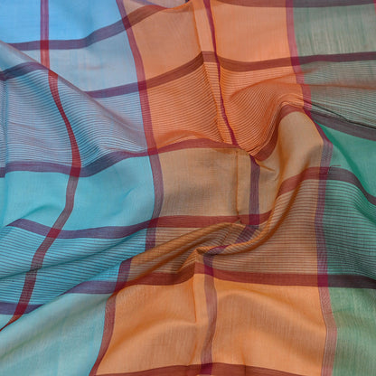 Indian Vintage Dupatta Multi Long Stole Block Print Pure Chanderi Silk Scarves Veil Zari Wrap Hijab Fringes