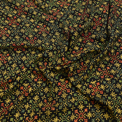 Indian Vintage Black Dupatta Long Stole Pure silk Block Printed Dupatta Veil Scarves soft Boho Wrap Dressmaking