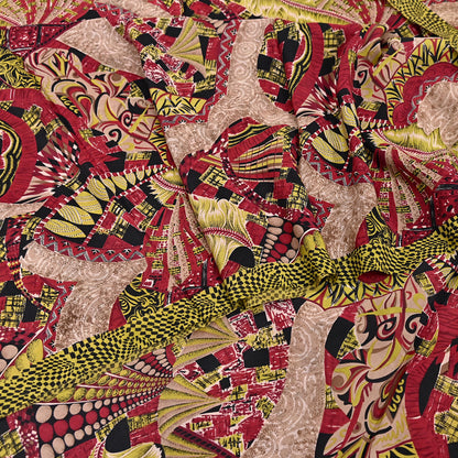 Indian Vintage Sari Black & Red Pure Crepe Silk Printed Sarees 5yd Sewing Floral Soft Craft Fabric Wrap Dress making Crafting Quilting