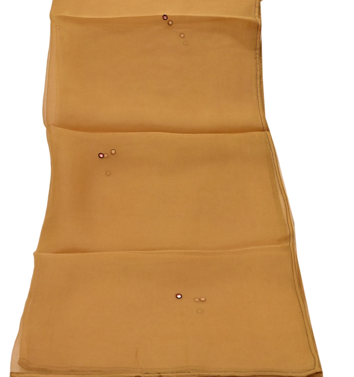 Indian Vintage Dupatta Mustard Long Stole Organza Embroidered Scarves Veil Soft Floral Design