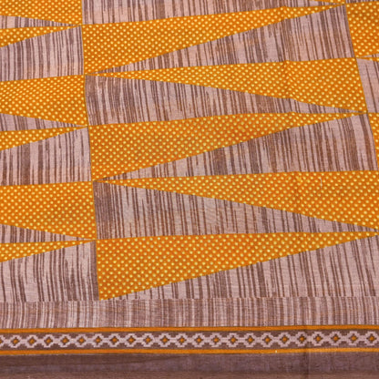 Indian Vintage Sari Brown Printed 100% Pure Cotton Saree Craft Fabric 5Yd Soft Sewing Sarong Wrap Boho Dress Making Quilting