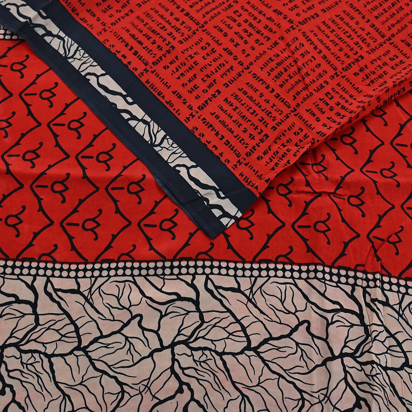 Indian Vintage Sari Red Pure Crepe Silk Printed Sarees 5yd Sewing Floral Soft Craft Fabric Wrap Dress making Crafting Quilting