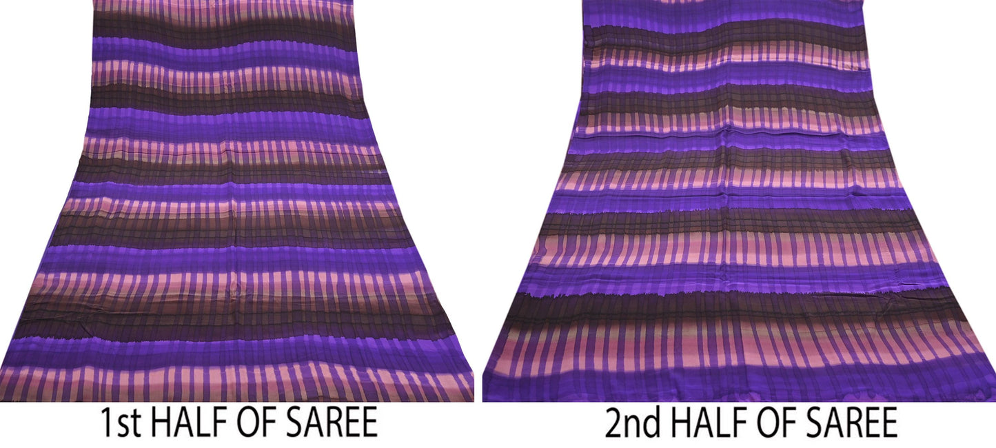 Indian Vintage Saree Multi Pure Crepe Silk Hand Embroidered Tie-Dye Sari Fabric 5yard Sewing Craft Fabric Ethnic Dressmaking