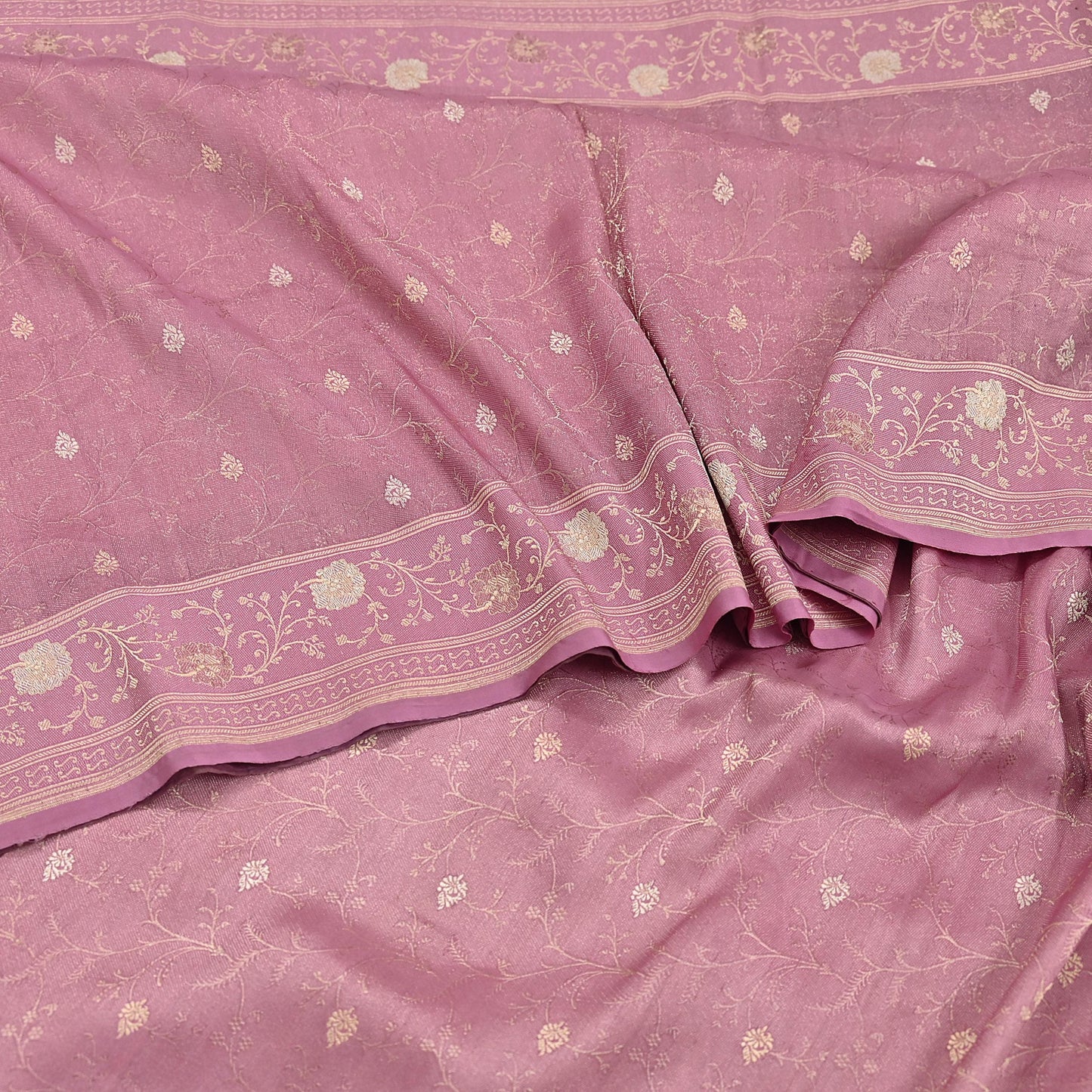 Indian Vintage Heavy Pink Saree Pure Silk Hand Woven Banarasi Sari Craft Fabric 5Yd Sewing Soft Ethnic Zari Dress Making