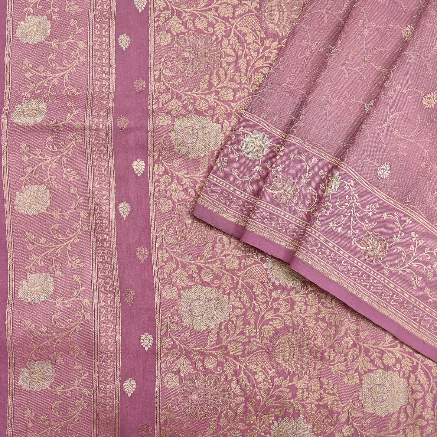 Indian Vintage Heavy Pink Saree Pure Silk Hand Woven Banarasi Sari Craft Fabric 5Yd Sewing Soft Ethnic Zari Dress Making