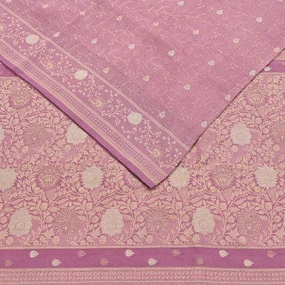 Indian Vintage Heavy Pink Saree Pure Silk Hand Woven Banarasi Sari Craft Fabric 5Yd Sewing Soft Ethnic Zari Dress Making