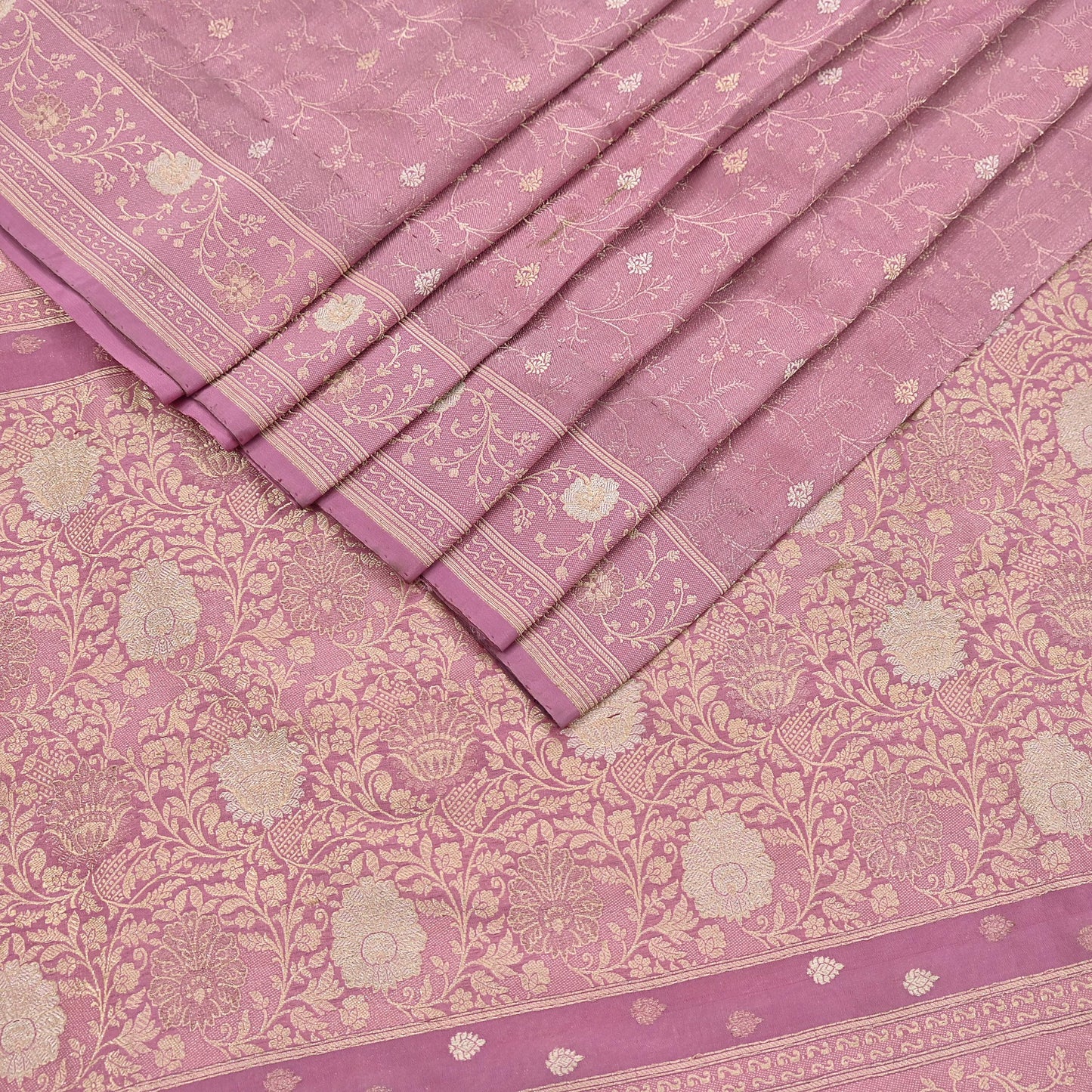 Indian Vintage Heavy Pink Saree Pure Silk Hand Woven Banarasi Sari Craft Fabric 5Yd Sewing Soft Ethnic Zari Dress Making
