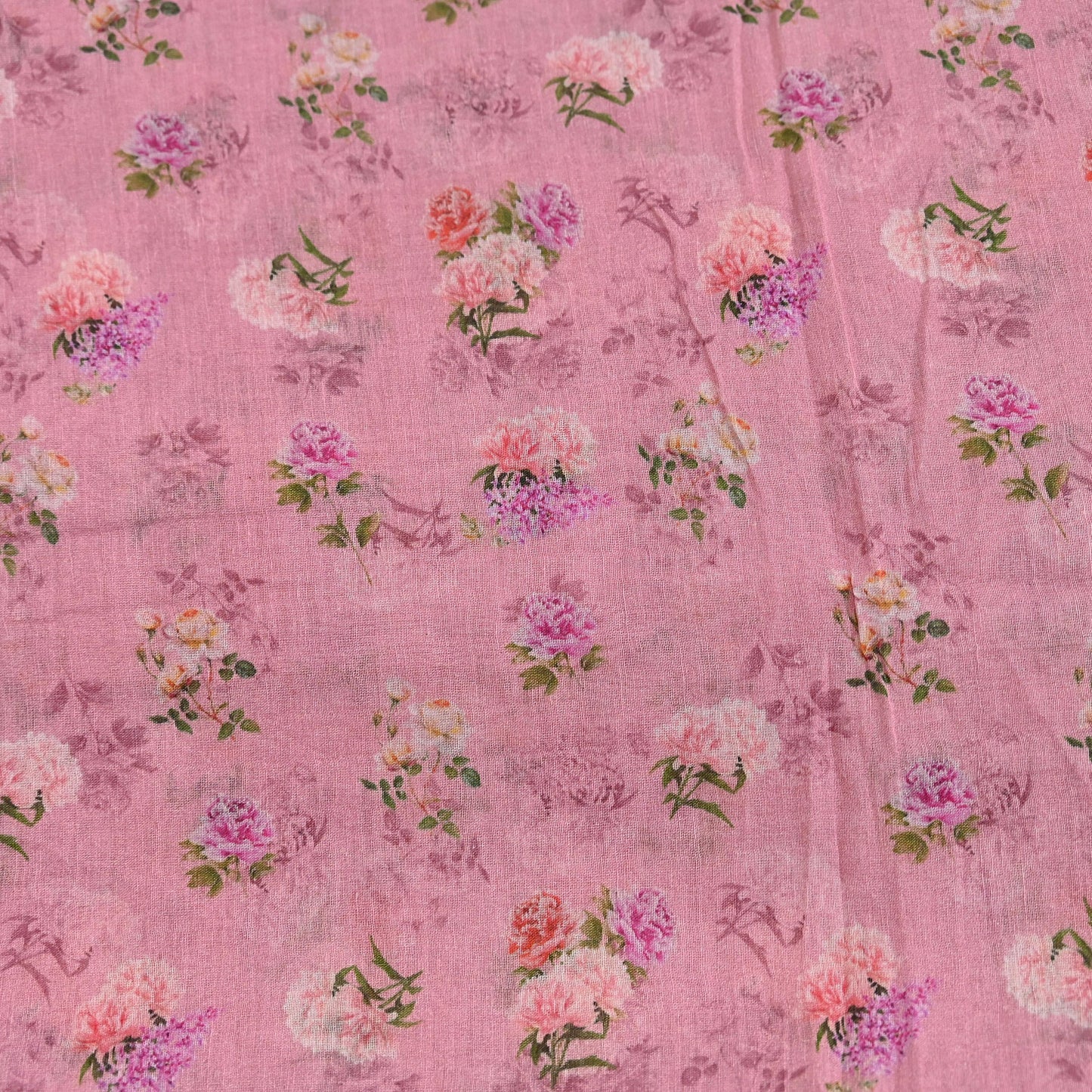 Indian Vintage Dupatta Pink Long Stole Digital Printed Hijab Blend Cotton Scarves Veil Soft Wrap Boho