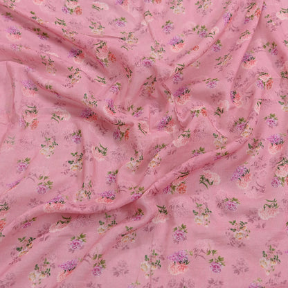Indian Vintage Dupatta Pink Long Stole Digital Printed Hijab Blend Cotton Scarves Veil Soft Wrap Boho