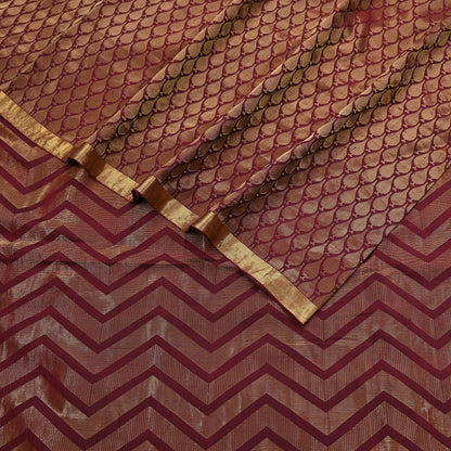 Indian Vintage Heavy Sari Maroon Pure silk Hand Woven Kanjivaram Sarees Fabric 5Yd Ethnic Zari Dress making Crafting Bollywood sari