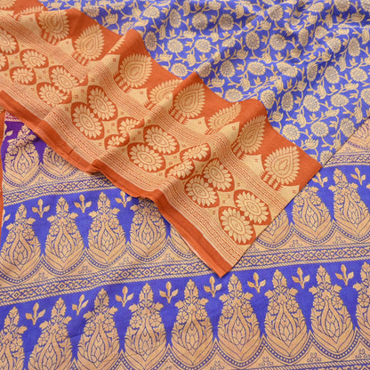Indian Vintage Sari Pink & Multi Printed 100% Pure Cotton Saree Craft Fabric 5Yd Soft Sewing Sarong Wrap Boho Stripes Dress making Quilting