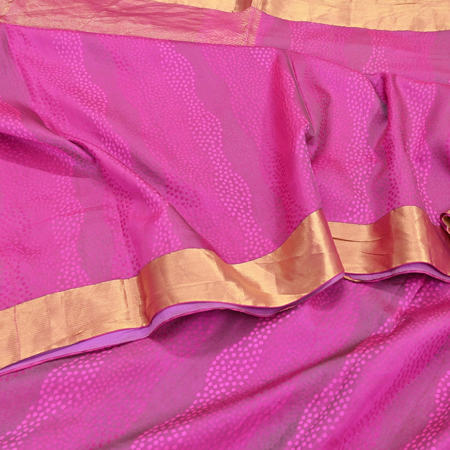 Indian Vintage Silk Saree Magenta Pure Silk Zari Fabric Handwoven Kanjivaram 5Yd Craft Material Dressmaking Textile