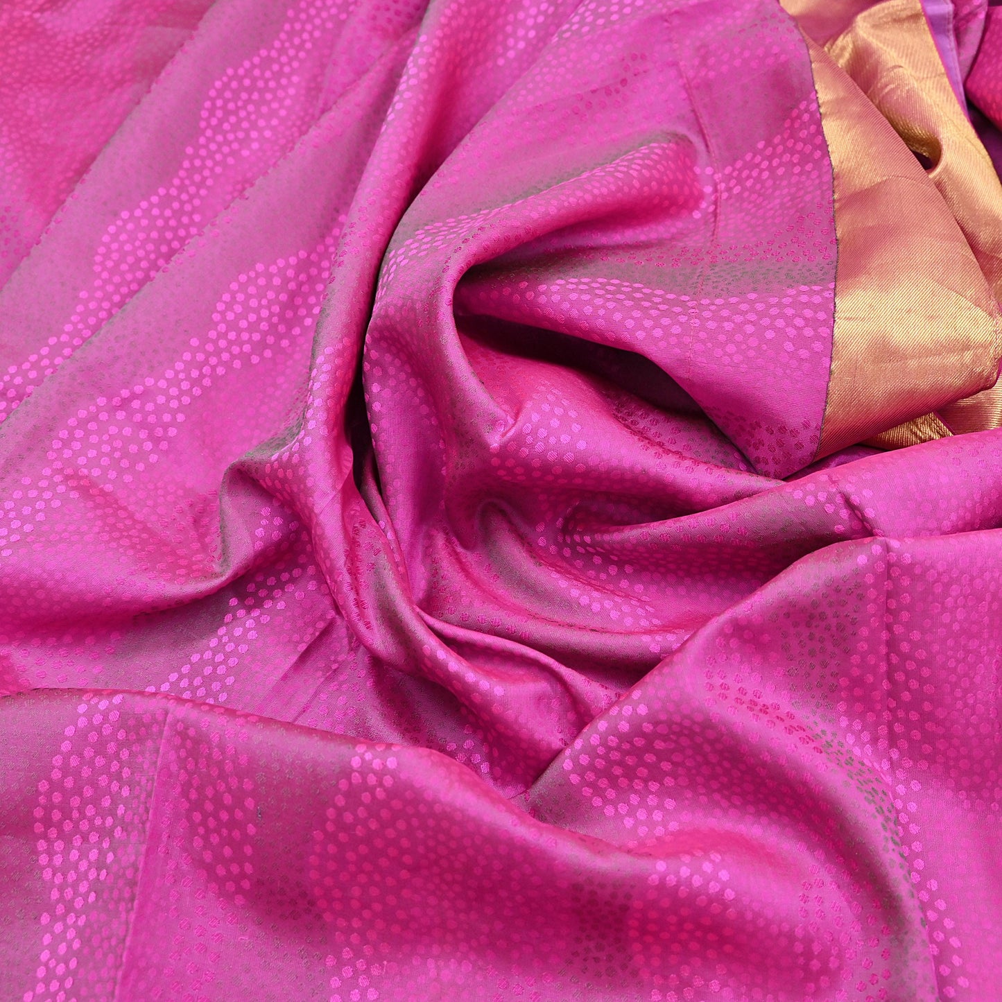 Indian Vintage Silk Saree Magenta Pure Silk Zari Fabric Handwoven Kanjivaram 5Yd Craft Material Dressmaking Textile