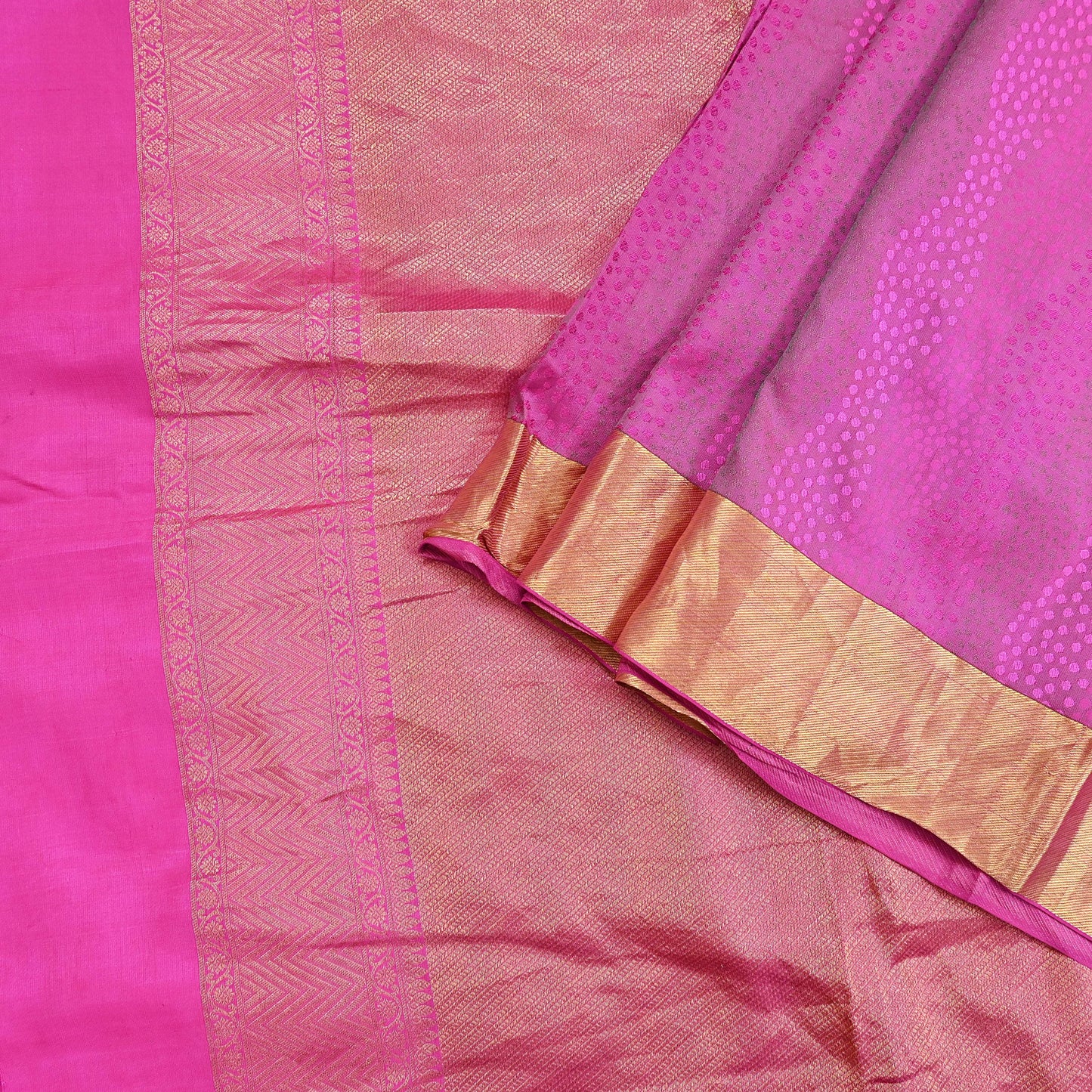 Indian Vintage Silk Saree Magenta Pure Silk Zari Fabric Handwoven Kanjivaram 5Yd Craft Material Dressmaking Textile