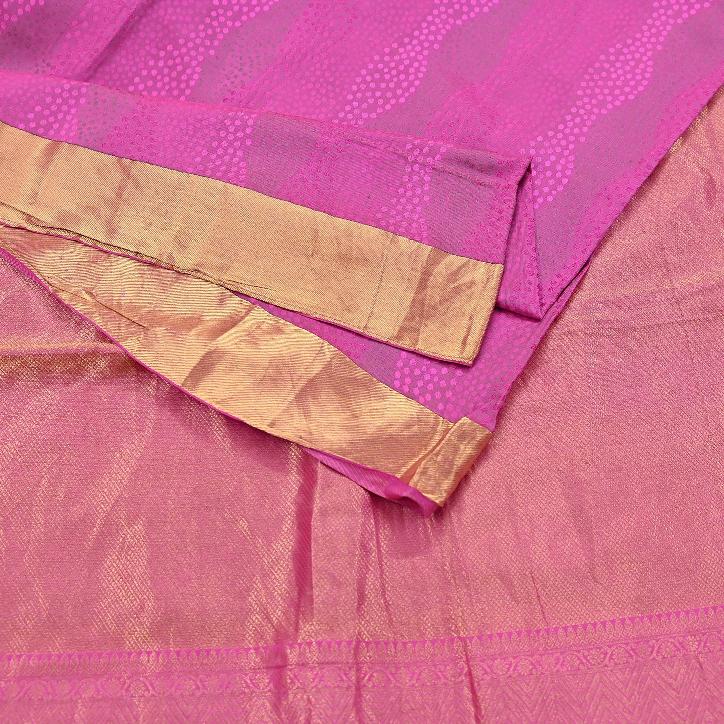 Indian Vintage Silk Saree Magenta Pure Silk Zari Fabric Handwoven Kanjivaram 5Yd Craft Material Dressmaking Textile