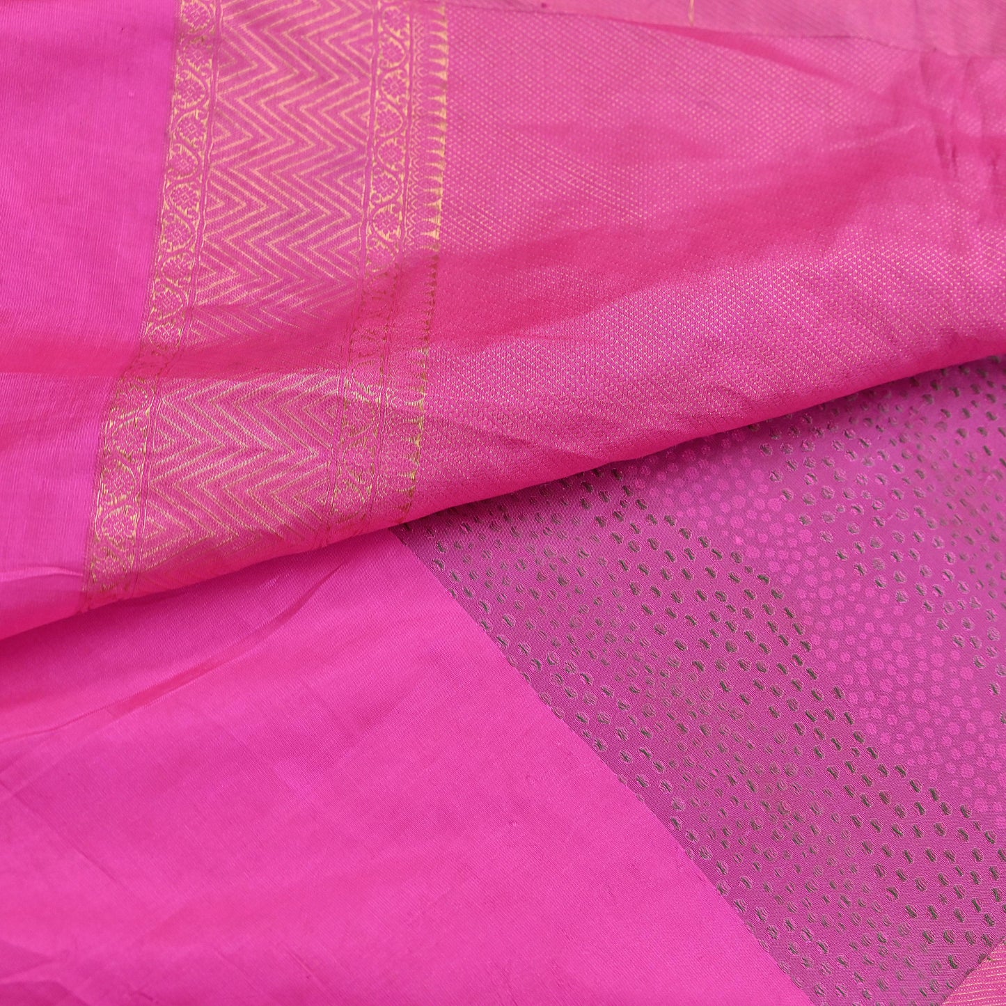 Indian Vintage Silk Saree Magenta Pure Silk Zari Fabric Handwoven Kanjivaram 5Yd Craft Material Dressmaking Textile