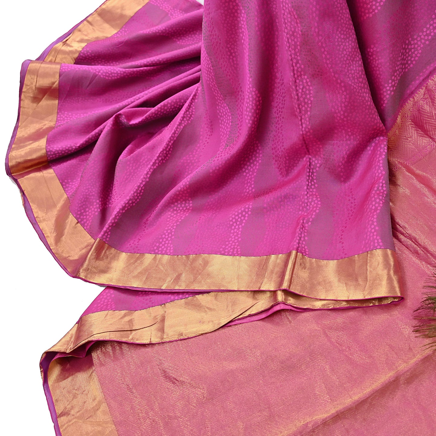 Indian Vintage Silk Saree Magenta Pure Silk Zari Fabric Handwoven Kanjivaram 5Yd Craft Material Dressmaking Textile