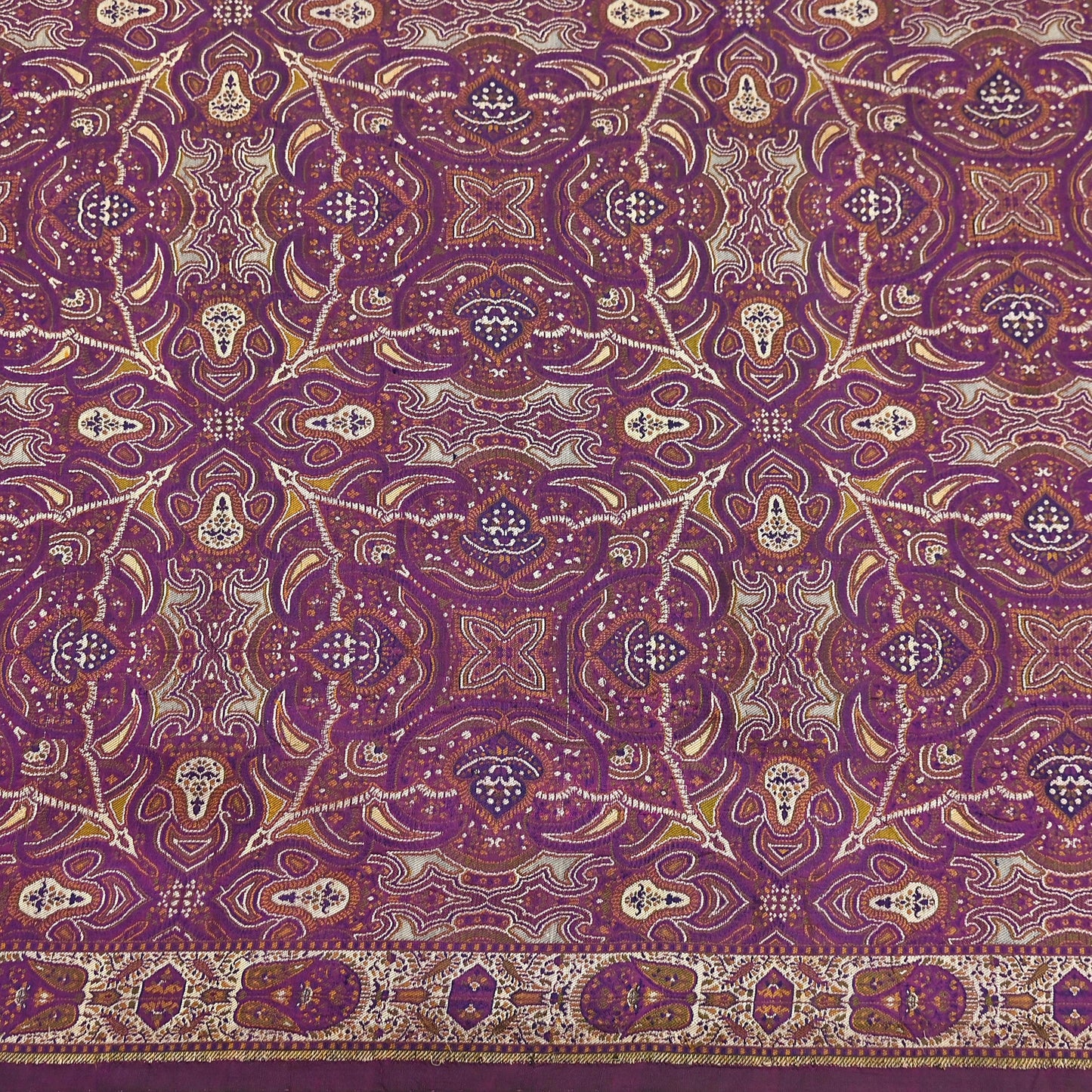 Vintage Heavy Purple Sarees Pure Silk Hand Woven Jamawar Sari Craft Fabric 5Yd Sewing Soft Ethnic Zari Dress Making Wedding Sari