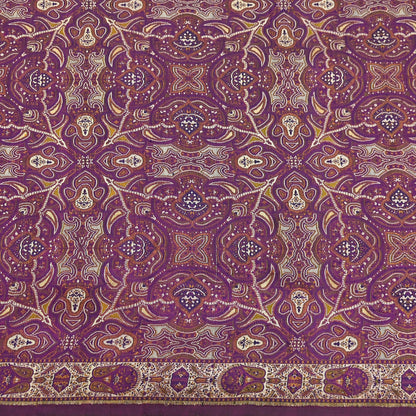 Vintage Heavy Purple Sarees Pure Silk Hand Woven Jamawar Sari Craft Fabric 5Yd Sewing Soft Ethnic Zari Dress Making Wedding Sari