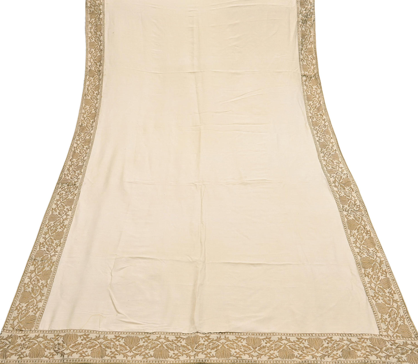 Vintage IVory Woven zari Work Khadi Silk Suit Set, Hand Embroidered Indian Kurta Dupatta, Party Wear Ethnic Outfit
