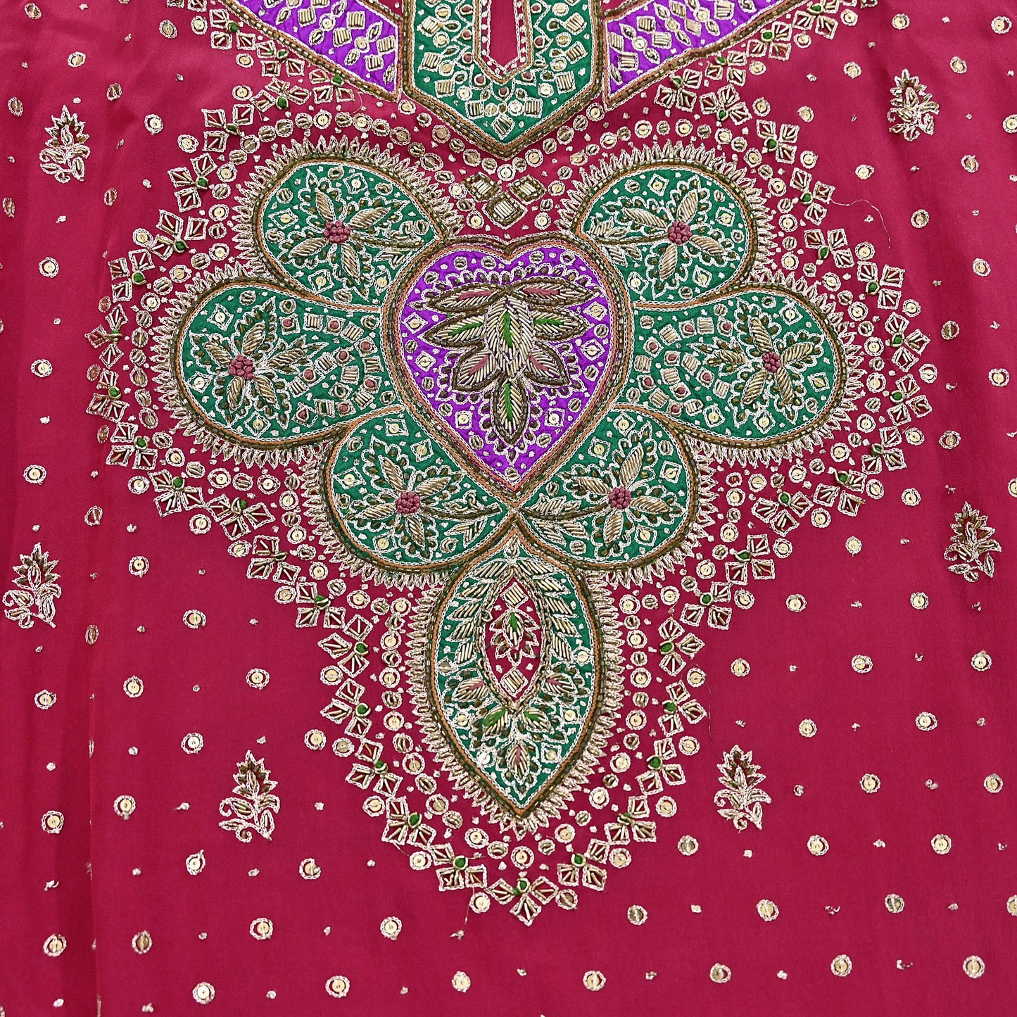 Indian Vintage Ritu Kumar Pink Pure Crepe Silk Long Kurta Hand Embroidered Printed Designer Ethnic Festive Party Wear Tunic