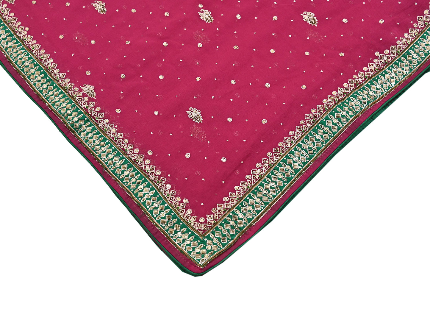 Indian Vintage Heavy Pink Dupatta Pure Georgette Silk Long Stole Hand Embroidered Designer By Ritu Kumar Scarves Scarf Zari Zardozi