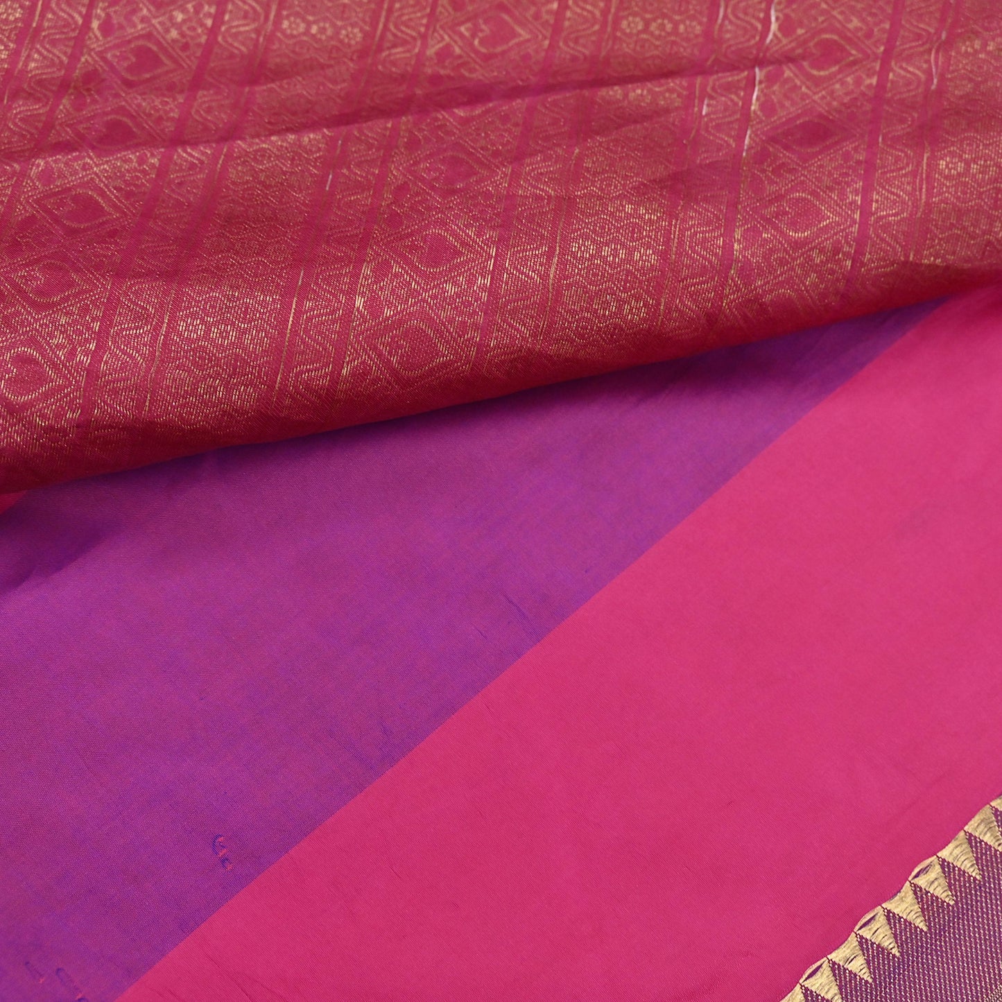 Indian Vintage Heavy Pink & Green Kanjivaram Saree 100% Pure Silk Zari 5Yd Floral Crafting Dress making Crafting Quilting Bollywood Saree