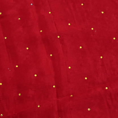 Indian Vintage Red Dupatta Long Stole Pure Silk Hand Embroidered Scarves Veil Scarf Wrap Hippie Boho