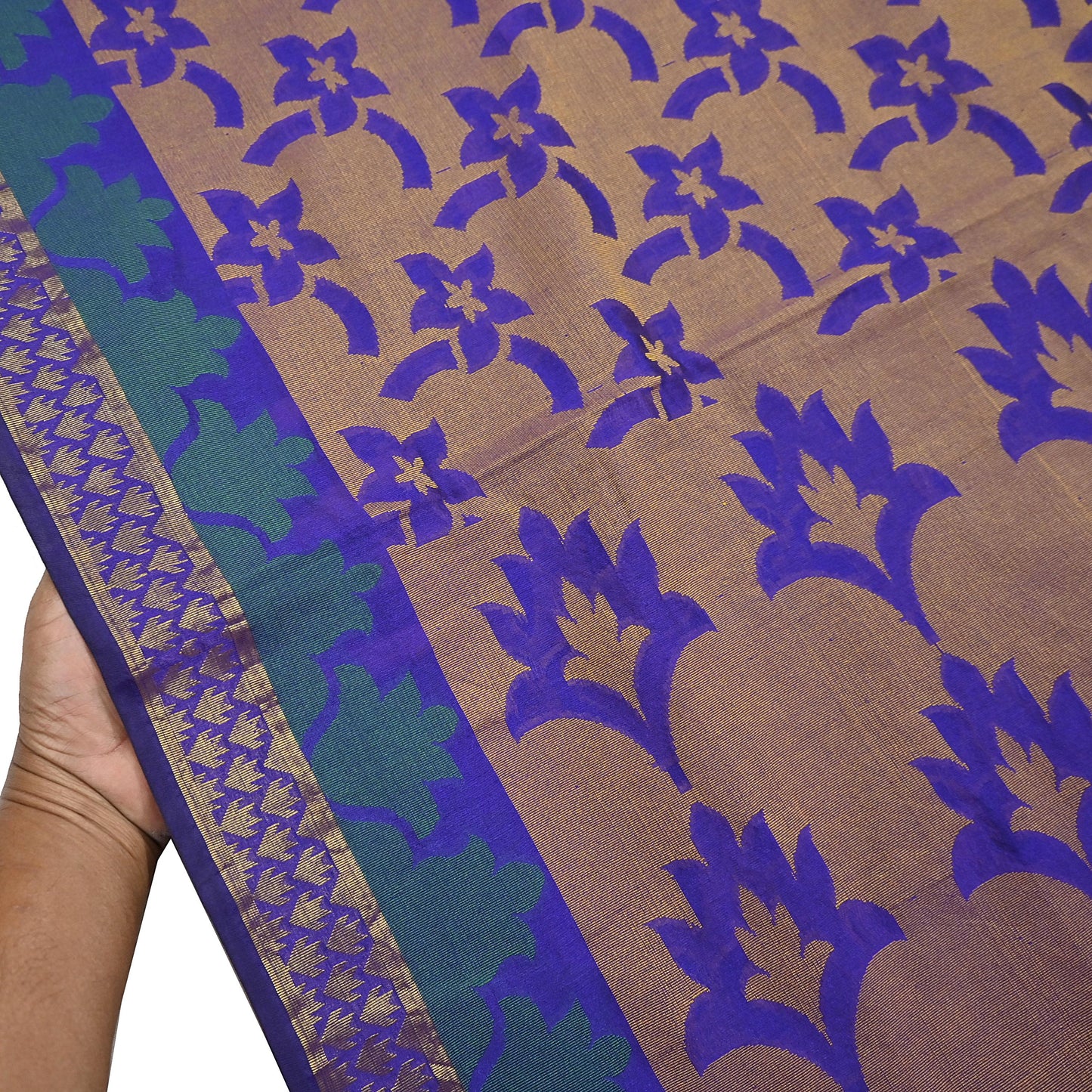 Indian Vintage Sari Puprle Hand Woven Saree Organza Craft Fabric 5Yd Ethnic Sewing Geometric Zari Crafting Quilting Upcycle Dress making