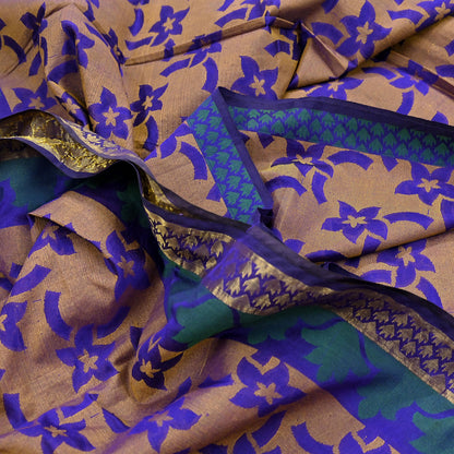 Indian Vintage Sari Puprle Hand Woven Saree Organza Craft Fabric 5Yd Ethnic Sewing Geometric Zari Crafting Quilting Upcycle Dress making