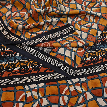 Indian Vintage Sari Multi Pure Crepe Silk Printed Saree 5yd Sewing Floral Soft Craft Fabric Wrap Dress making Upcycle For Crafting