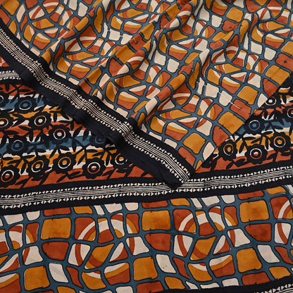 Indian Vintage Sari Multi Pure Crepe Silk Printed Saree 5yd Sewing Floral Soft Craft Fabric Wrap Dress making Upcycle For Crafting
