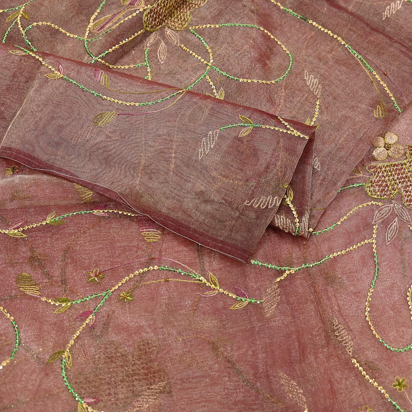 Indian Vintage Dupatta Golden Maroon Long Stole Hand Embroidered Pure Tissue Silk Scarves Veil Zardozi Zari Soft Scarf Wrap Boho