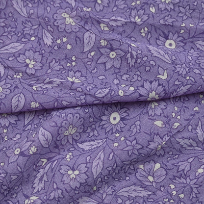 Indian Vintage Purple Dupatta Long Stole Pure Crepe silk Printed Dupatta Veil Scarves soft Boho Wrap Dressmaking Paisley