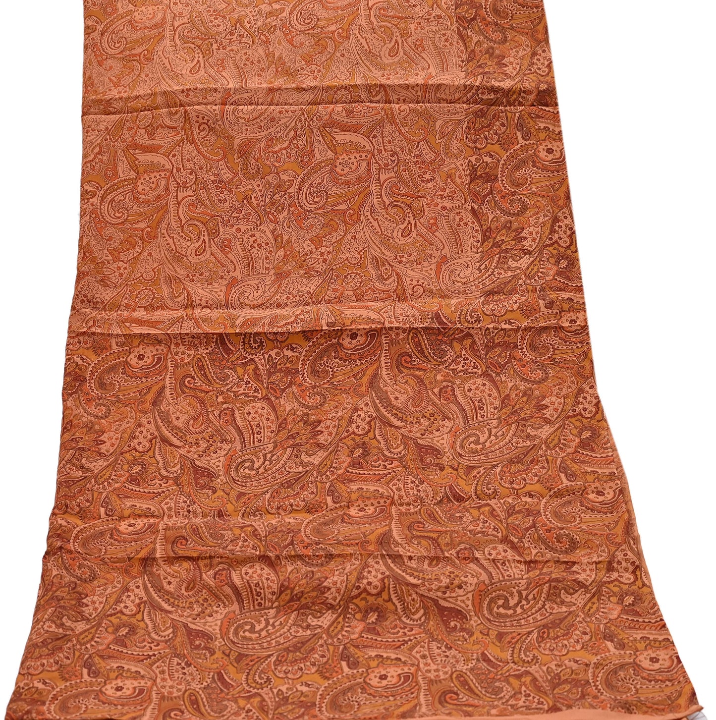 Indian Vintage Peach Dupatta Long Stole Pure Crepe silk Printed Dupatta Veil Scarves soft Boho Wrap Dressmaking Floral